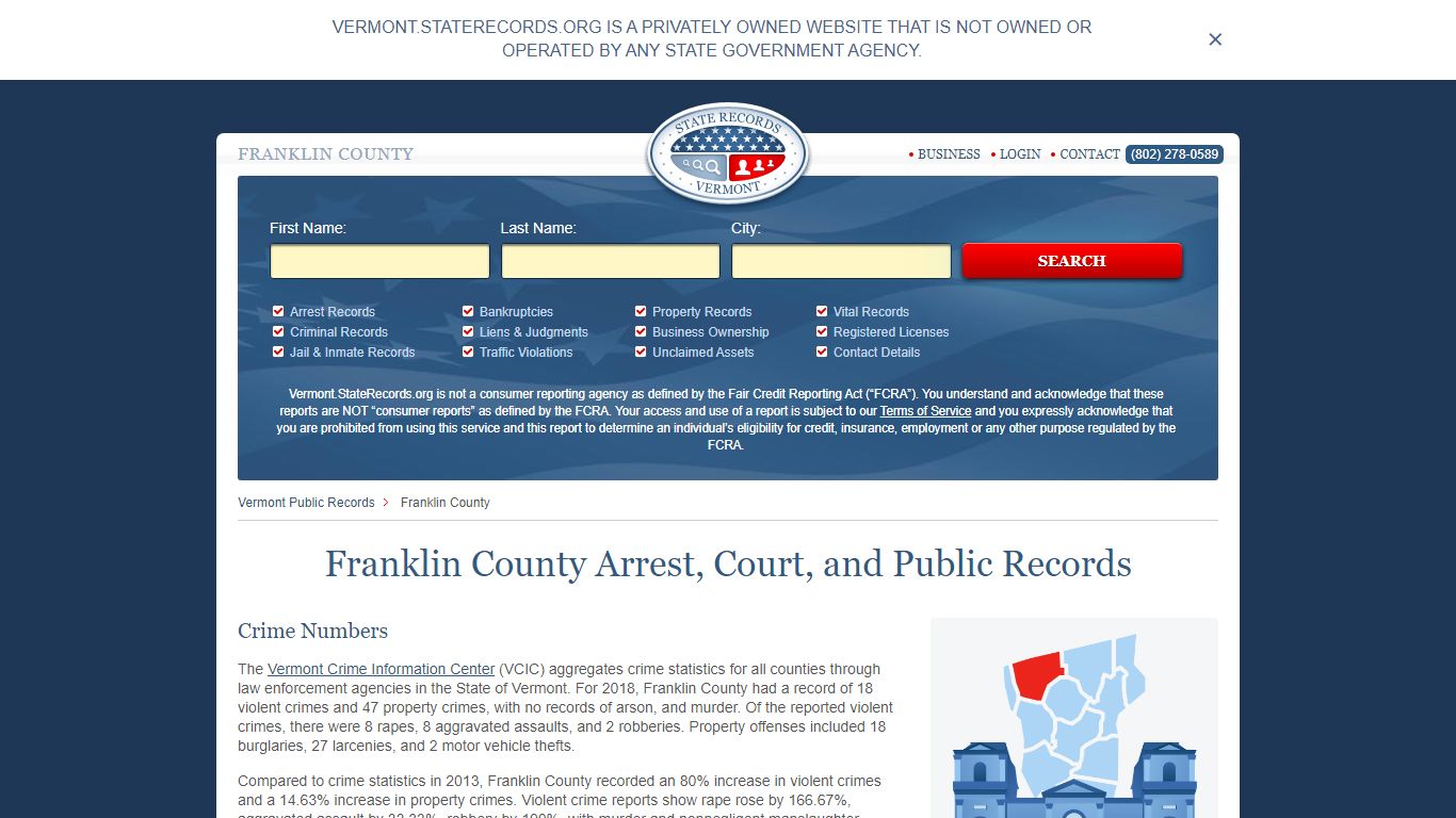 Franklin County Arrest, Court, and Public Records